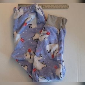 Hanes Premium fleece Coke Cola Polar Bear pants  Blue Gray White Red